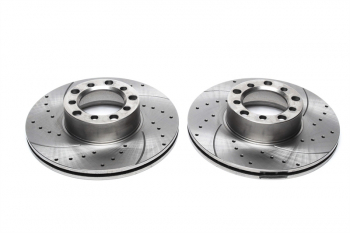 TA Technix Sport Brake Disc Set Front Axle suitable for Mercedes Benz S-Class W116 / SL/ Coupe