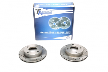 TA Technix Sport brake disc set front axle fits Nissan Micra I