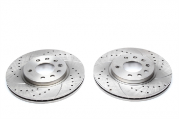 TA Technix Sport Brake Disc Set Front Axle suitable for Opel Vectra A/Saab 900 II