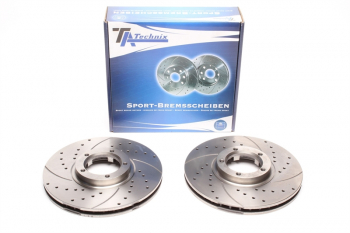 TA Technix Sport Brake Disc Set Front Axle suitable for Ford Transit Bus / Transit Box / Transit Platform / Transit Tourneo