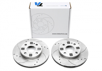 TA Technix Sport brake disc set front axle fits Mazda 323 F VI / 323 S VI