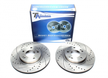 TA Technix Sport brake disc set front axle fits Hyundai Santa Fé I
