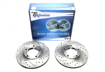TA Technix sport brake disc set front axle suitable for Hyundai H-1 / Starex / H-1 Kasten