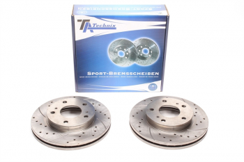 TA Technix Sport brake disc set front axle suitable for Nissan Serena / Vanette Cargo Bus+ Kasten
