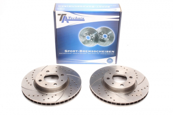 TA Technix Sport brake disc set front axle suitable for Volvo 850