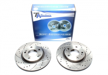 TA Technix Sport brake disc set front axle fits Hyundai Santa Fé I / Trajet