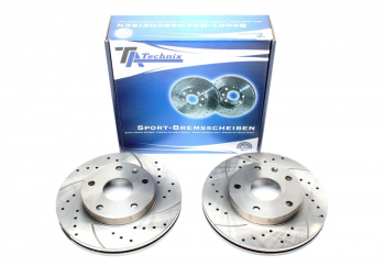 TA Technix Sport brake disc set front axle fits Daewoo Leganza