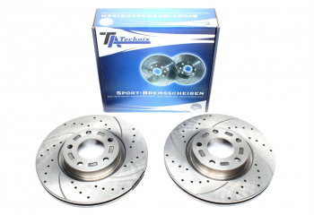 TA Technix Sport Brake Disc Set Front Axle suitable for Mazda 3 / 3 Notchback / Mazda 5