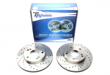 TA Technix Sport Bremsscheiben Satz Vorderachse passend für Honda Civic VII Hatchback / Civic VII Stufenhheck / Civic VIII Stufenheck