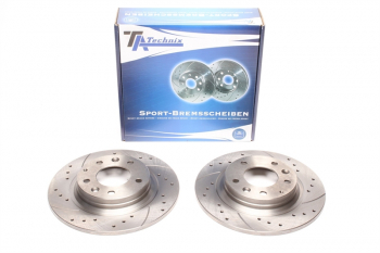 TA Technix sport brake disc set rear axle suitable for Mazda 323 / 626 / Mazda 6 / MX5 / Premacy