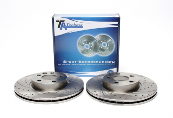 TA Technix sport brake disc set front axle suitable for Ford Galaxy / Seat Alhambra / VW Sharan / T4