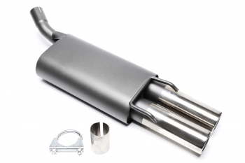 TA Technix sport rear silencer 2x76mm fits Opel Corsa B