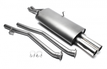 TA Technix sport rear silencer 2x76mm fits BMW 3 Series E30 Sedan, Convertible, Touring