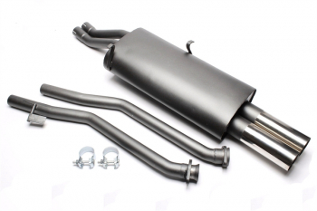 TA Technix sport rear silencer 2x76mm fits BMW 3 Series E30 Sedan, Convertible, Touring