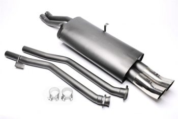 TA Technix sport rear silencer 2x76mm DTM suitable for BMW 3 Series E30 Sedan, Convertible, Touring