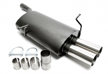 TA Technix sport rear silencer 2x76mm fits BMW 3 Series E46 Sedan, Coupe, Convertible, Touring