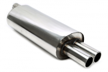 TA Technix rear silencer 2x76mm round / flanged stainless steel from EVOE466A-xx
