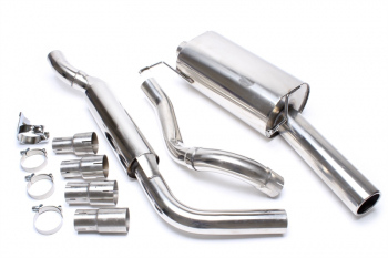 TA Technix stainless steel system 1x90mm suitable for VW Golf I Cabriolet, Scirocco II