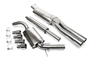 TA Technix stainless steel system 2x76mm fits VW Golf III Variant, Vento