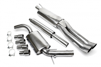 TA Technix stainless steel system 2x76mm DTM suitable for VW Golf III Variant, Vento