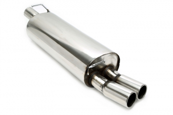 TA Technix rear silencer 2x76mm round/flanged from stainless steel system EVOG4A-xx