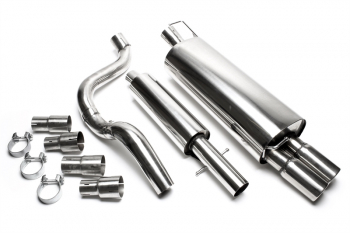 TA Technix stainless steel system 2x76mm fits for Audi A3 8L, Seat Leon 1M, VW Golf IV