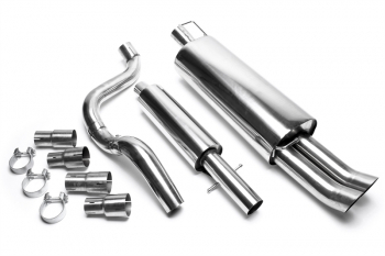 TA Technix stainless steel system 2x76mm DTM suitable for Audi Audi A3 8L, Seat Leon 1M, VW Golf IV