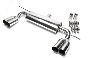 TA Technix Duplex Edelstahl Sportendschalldämpfer Links+Rechts 2x76mm passend für  Audi A3 (8P)/ VW Golf V, Golf V Plus (1K/1KP)