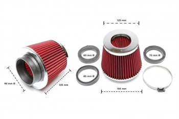 TA Technix sports air filter red Ø90mm