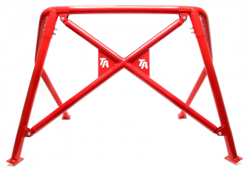 TA Technix roll bar red with logo fits VW Golf III type 1H_