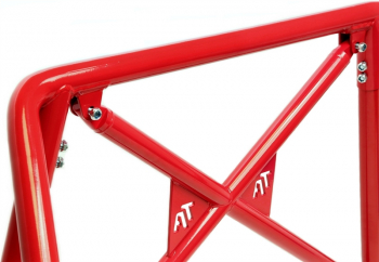 TA Technix roll bar red with logo fits VW Golf III type 1H_