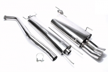 TA Technix stainless steel system 2x76mm DTM suitable for Vectra B, Vectra B-CC, Vectra B Caravan