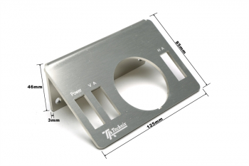 TA Technix / Viair pressure indicator holder / frame brushed aluminium / 50° angled