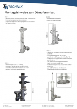 TA Technix Luftdämpfersatz passend für BMW 5er Serie Limousine, -Touring E34