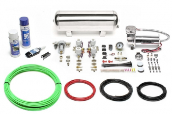 TA Technix Air Generation Kit 480 Viair Compressor / 11.5L Chrome Tank / Indicator White / Hose Green