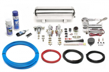 TA Technix Air Generation Kit 380 Viair Compressor / 11,5L Chrome Tank / Display Black / Hose Blue