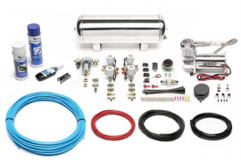 TA Technix Air Generation Kit 380 Viair Compressor / 11,5L Chrome Tank / Display Black / Hose Light Blue