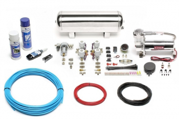 TA Technix Air Generation Kit 444 Viair Compressor / 11,5L Chrome Tank / Display Black / Hose Light Blue