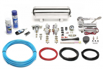 TA Technix Air Generation Kit 380 Viair Compressor / 11,5L Chrome Tank / Display White / Hose Light Blue