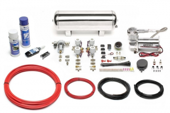 TA Technix Air Generation Kit 380 Viair Compressor / 11,5L Chrome Tank / Display Black / Hose Red