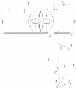 TA Technix universelle Balgplatte mit 2-3/4" Aufnahme am Achskörper