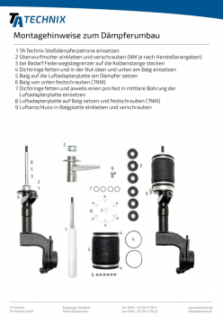 TA Technix Luftdämpfersatz passend für Audi 80 (B2)/ VW Passat (32B)