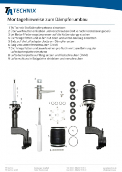 TA Technix Luftdämpfersatz Vorderachse passend für Audi 80 (B1/B2)/ VW Passat (32/ 32B)