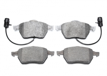 Bosch brake pad set for disc brakes front axle suitable for Audi 100 (C4), A4 (B5/B6/B7), A6 (C4/C5)/ Seat Exeo (3R), Superb (3U)/ VW Passat (3B/3BG)