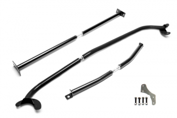 TA Technix Steel Dome Strut Kit, black fits Audi A3 8L/Seat Toledo 1M, Leon 1M/Skoda Octavia 1U/VWGolf IV/Bora 1J