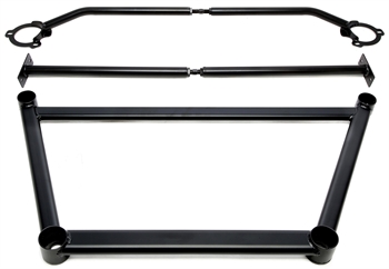 TA Technix Stahl-Domstreben Kit, schwarz passend für VW Golf VII Typ AU