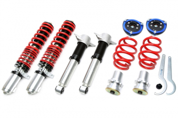 TA Technix hardness adjustable coilover suspension - Deep Version - fits Audi A3 / Seat Altea, Leon, Toldeo III / Skoda Octavia, Superb / VW Beetle, Eos, Golf V+VI, Golf Cabriolet, Golf Plus, Jetta III+IV, Passat, Passat CC, CC, Scirocco, Touran