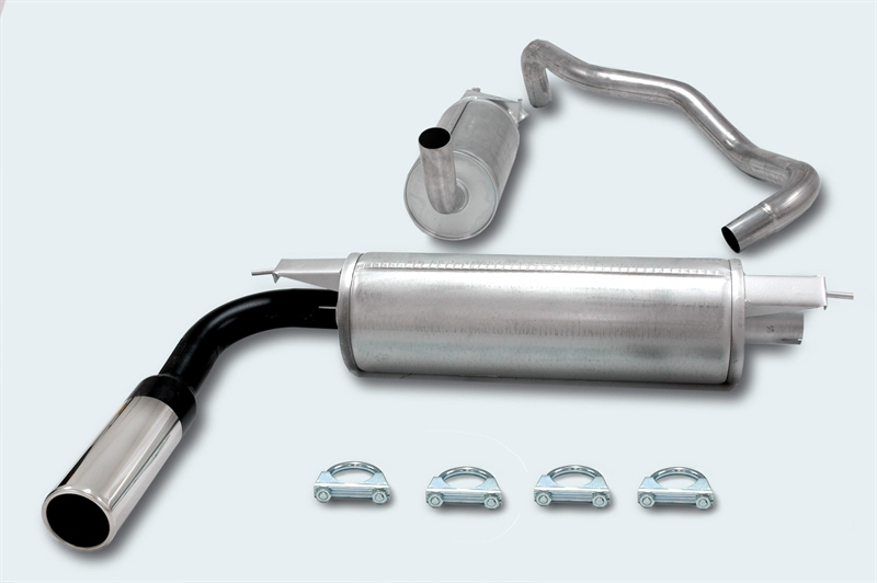 TA Technix Sportauspuffanlage 1x80mm passend für Volvo 240er mit Kat Typ P240/242