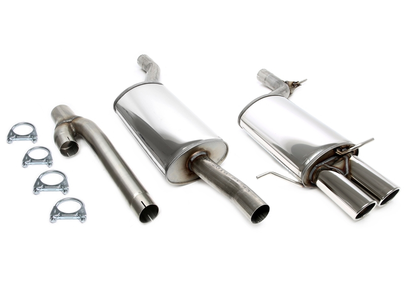 TA Technix stainless steel system 2x80mm suitable for Audi A4 Quattro 2.4-2.8/2.5TDI Sedan, -Avant, Type B5