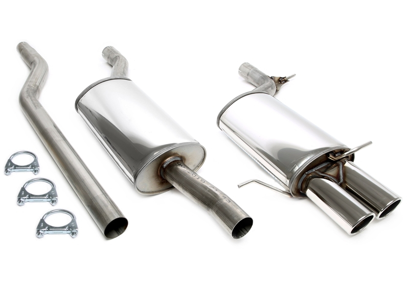 TA Technix Edelstahlanlage 2x80mm passend für Audi A4 Quattro 1.8/1.8T/1.9TDI Limousine, -Avant, Typ B5